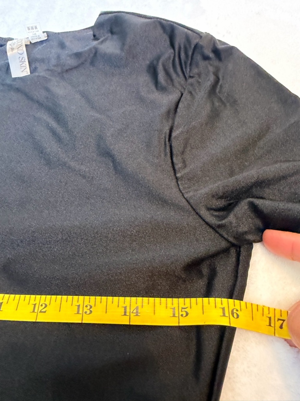 Second Skin Short Sleeve Crew Neck Top - Black, Size M - Picture 8 of 9